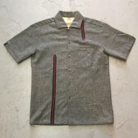 ビンテージ 50s 半袖 ウールシャツ M グレー USA製 イタリアンカラー | Vintage.City ヴィンテージ 古着