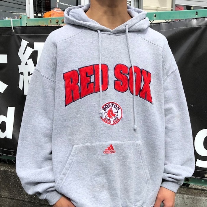 USA MLBレッドソックス パーカー 赤 2XL 刺繍ロゴ スウェット - パーカー