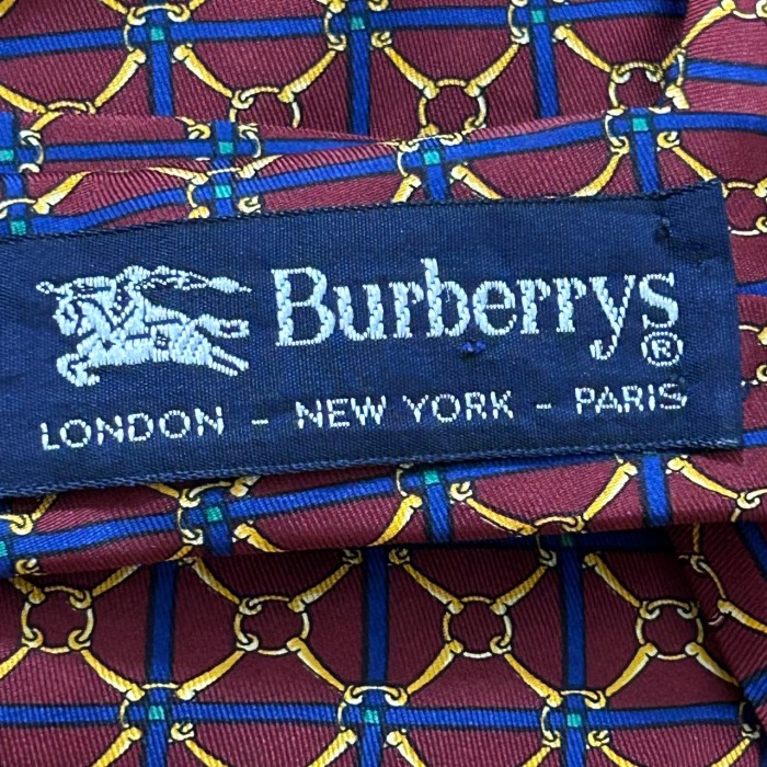 90s バーバリー BURBERRY シルクUSA製 ブロックチェーン ネクタイ | Vintage.City 古着屋、古着コーデ情報を発信