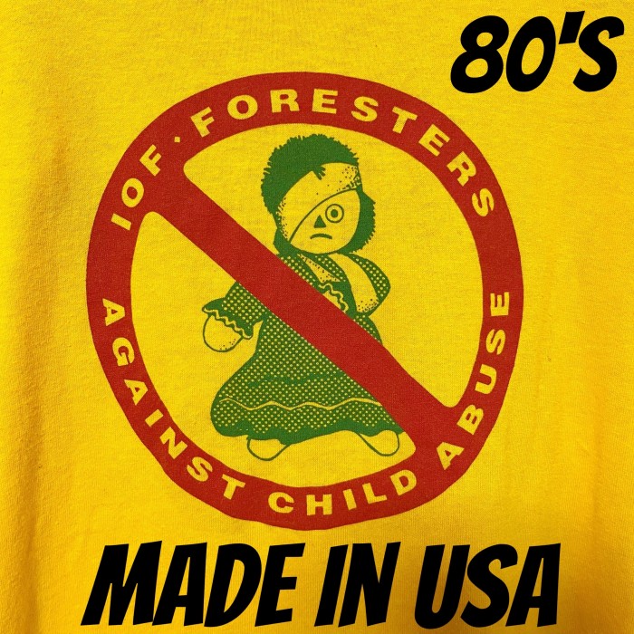 稀少USA製ヴィンテージ児童虐待防止キャンペーンTシャツ80'sレア | Vintage.City 빈티지숍, 빈티지 코디 정보