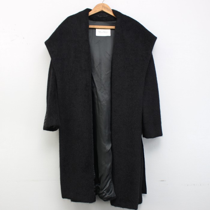 MAX MARA マックスマーラ白タグリアルト型アルパカ混フーデッドコート | Vintage.City 古着屋、古着コーデ情報を発信