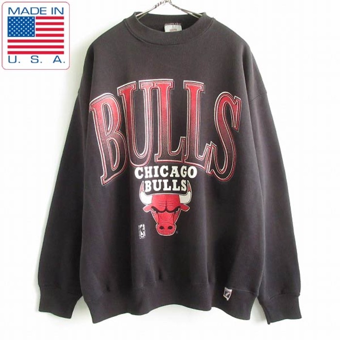 90s USA製 NBA BULLS シカゴ ブルズ スウェット 黒 XL | Vintage.City