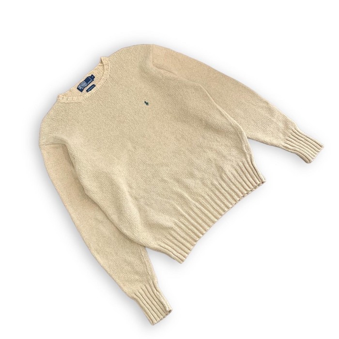 Polo by Ralph Lauren Cotton Sweater BEG | Vintage.City Vintage Shops, Vintage Fashion Trends