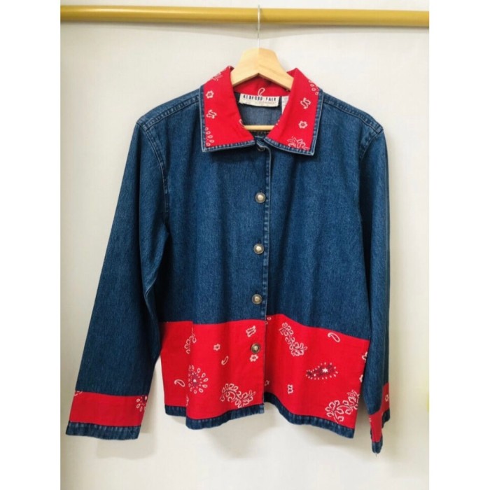 Vintage Bandana denim jacket | Vintage.City 古着屋、古着コーデ情報を発信