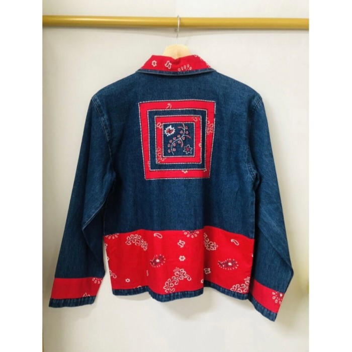 Vintage Bandana denim jacket | Vintage.City 古着屋、古着コーデ情報を発信