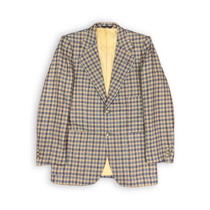 YSL 2B Wool Check Tailored Jacket | Vintage.City 빈티지숍, 빈티지 코디 정보