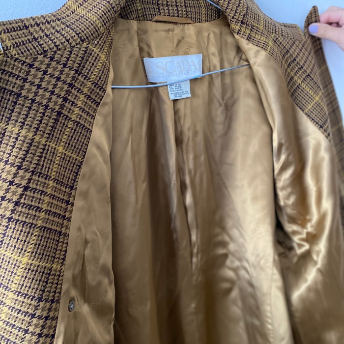 Vintage ESCADA plaid blazer jacket | Vintage.City 古着屋、古着コーデ情報を発信