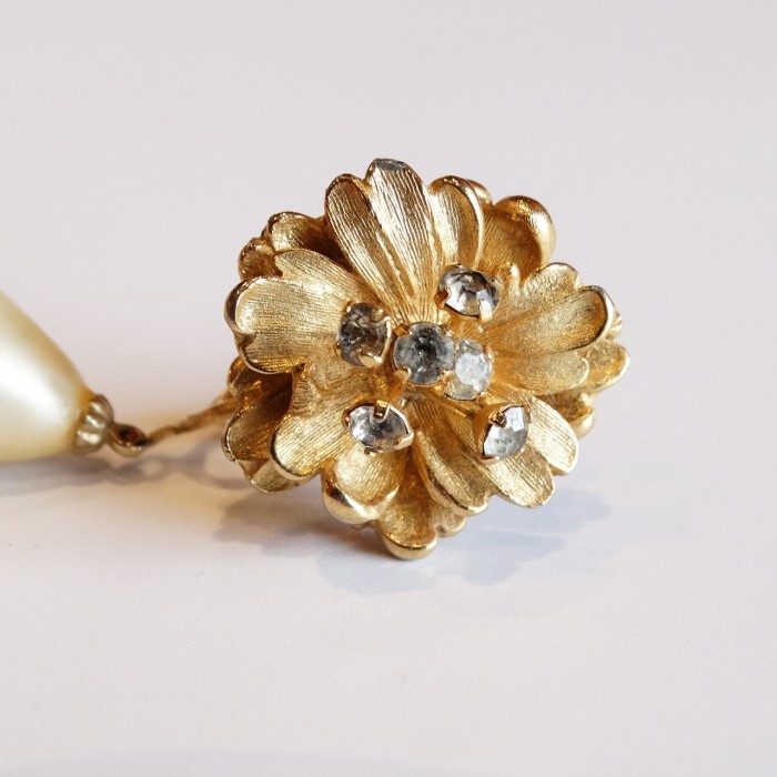 Marvella 70s Vintage flower drop earring | Vintage.City 古着屋、古着コーデ情報を発信