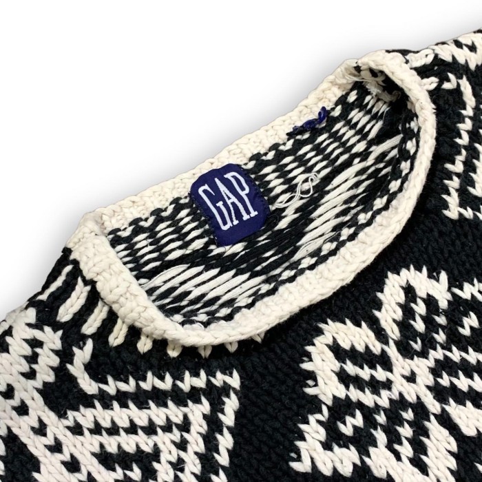 Old GAP 90’s Nordic Cotton Sweater | Vintage.City 古着屋、古着コーデ情報を発信