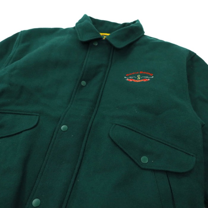 SCOTT BEING メルトン ボンバージャケット バックロゴ刺繍 90s | Vintage.City 古着屋、古着コーデ情報を発信