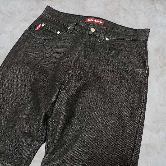 90's Stussy Black Denim Pants USA製 | Vintage.City