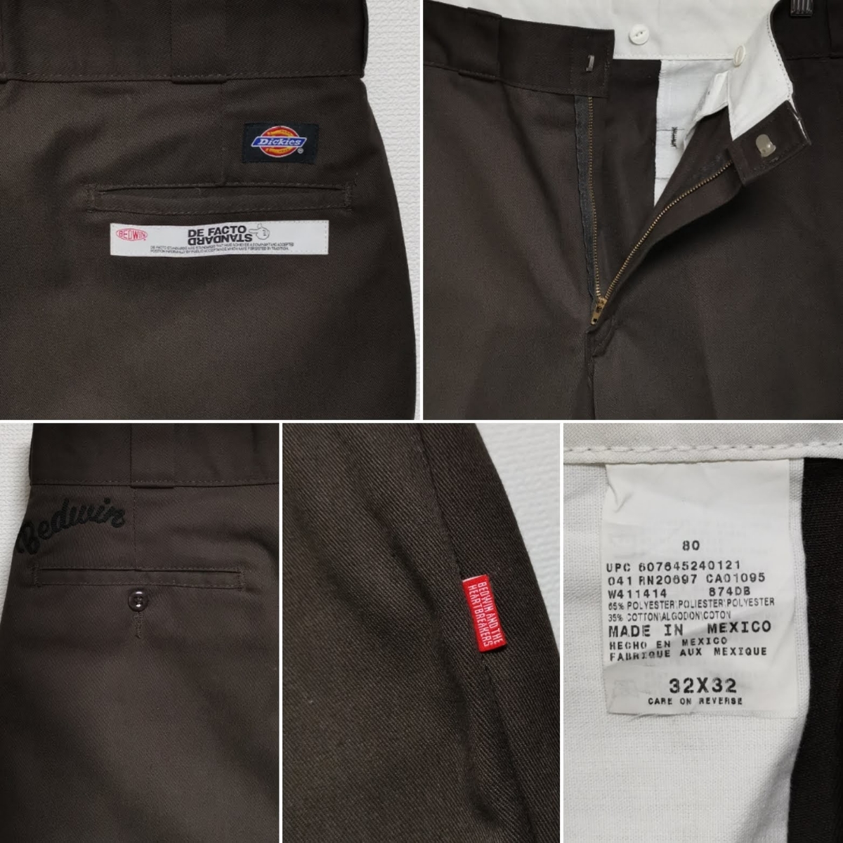 W32 BEDWIN DICKIES 874 TRIPSTER クロップドパンツ | Vintage.City