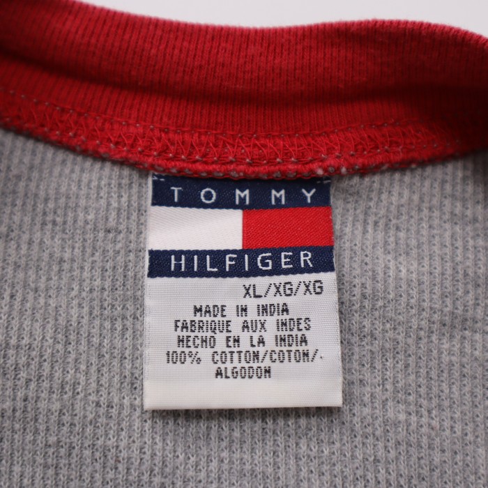 90s TOMMY HILFIGER ヘンリーネック 長袖Tシャツ ロンT 古着 | Vintage ...