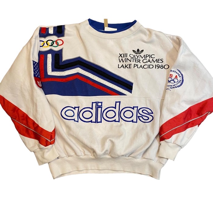 ビンテージ 90年代 アディダス オリンピック スウェット M ホワイト 