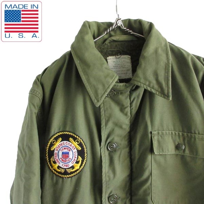 【入手困難】ミリタリー　L アメリカUSA軍　デッキジャケット　A2 80s 緑