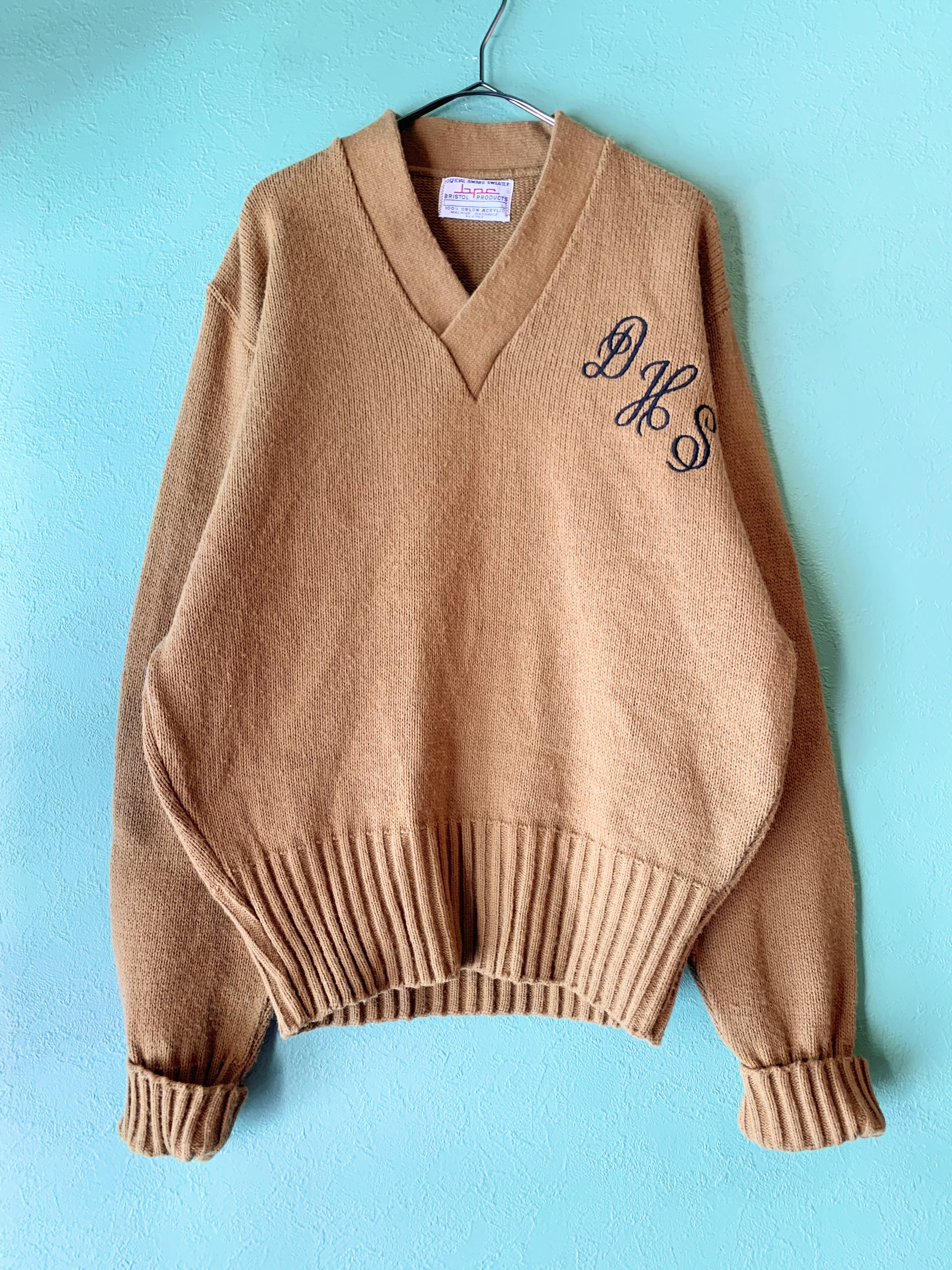 60〜70s Vネック レタードセーター | Vintage.City