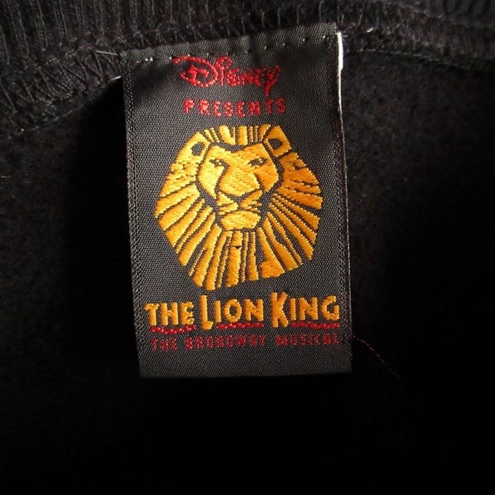極美品 90s-00s USA製 ライオンキング 刺繍入り スウェット 黒 L