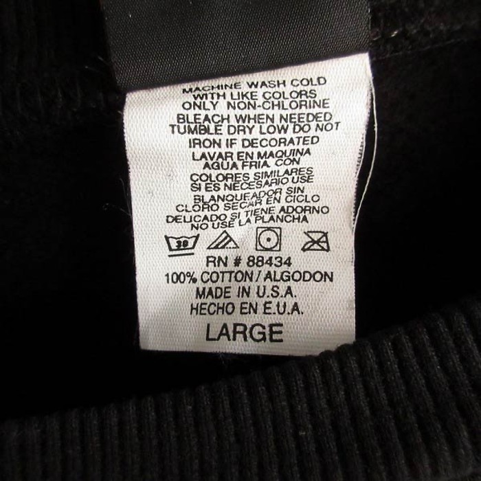 極美品 90s-00s USA製 ライオンキング 刺繍入り スウェット 黒 L