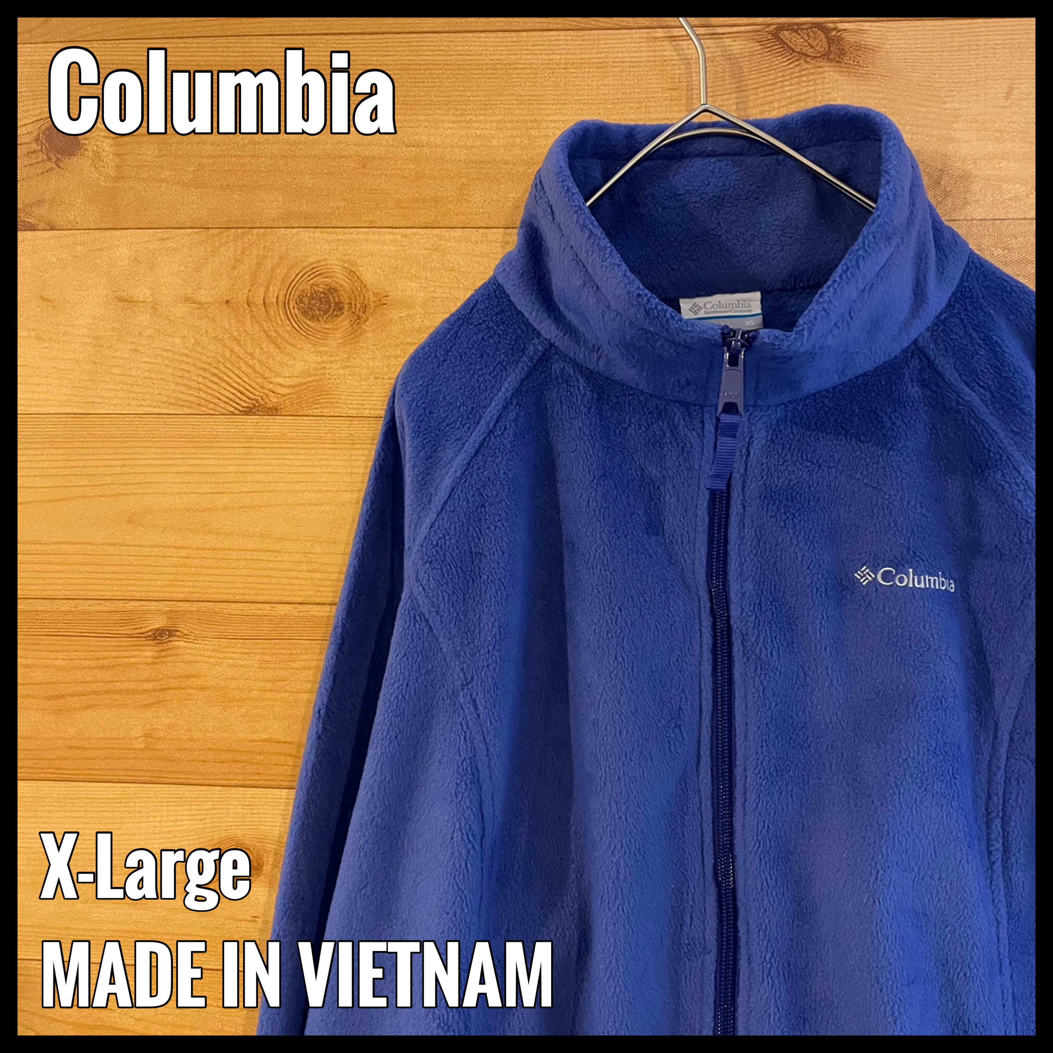 Columbia】フリース ジャケット 刺繍ロゴ パープル XL US古着 | Vintage.City