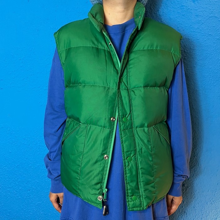 90s Green Down Vest | Vintage.City 古着屋、古着コーデ情報を発信
