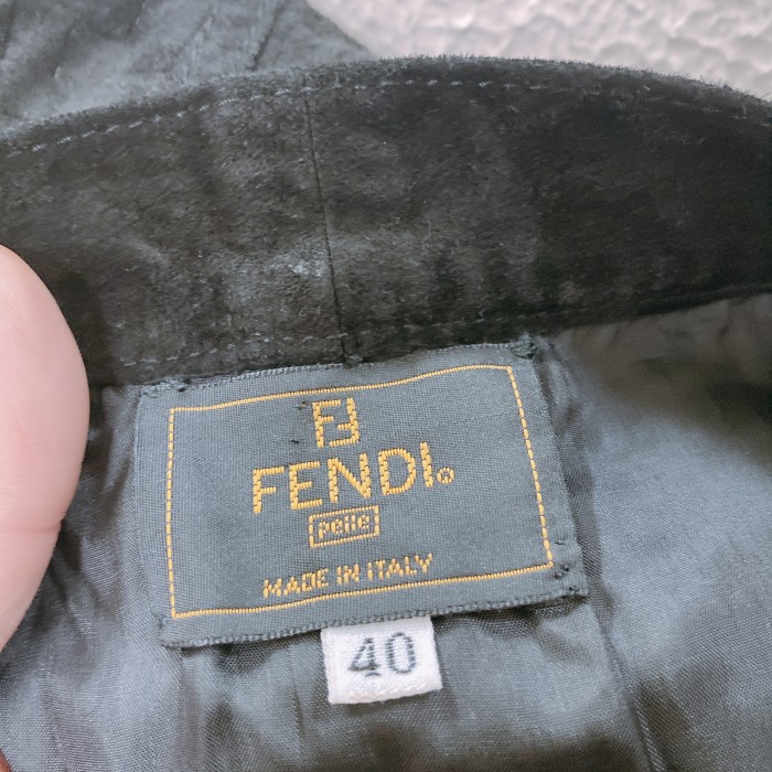フェンディ　ミニスカート　黒　スウェード  ズッカ柄　FENDI | Vintage.City 빈티지숍, 빈티지 코디 정보