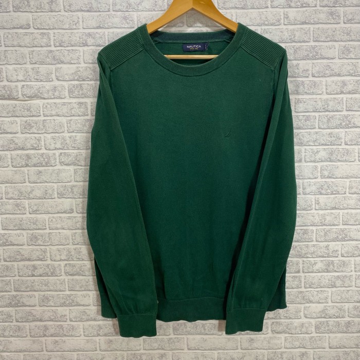 【SALE】Nautica 90's ニット　セーター　オーバサイズ　ワンポイントロゴ　緑 | Vintage.City 古着屋、古着コーデ情報を発信