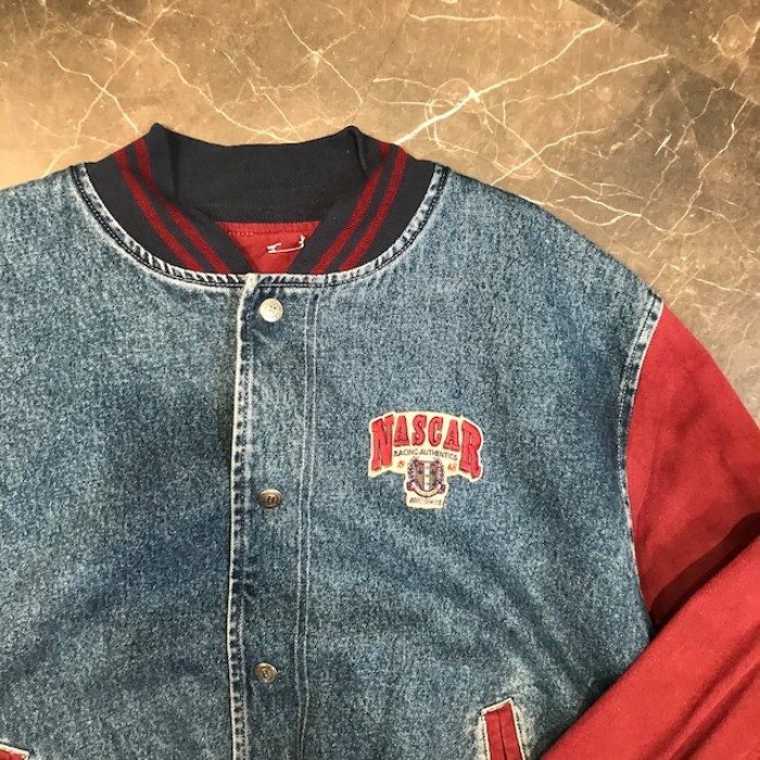 90's denim stadium jacket !! | Vintage.City 古着屋、古着コーデ情報を発信