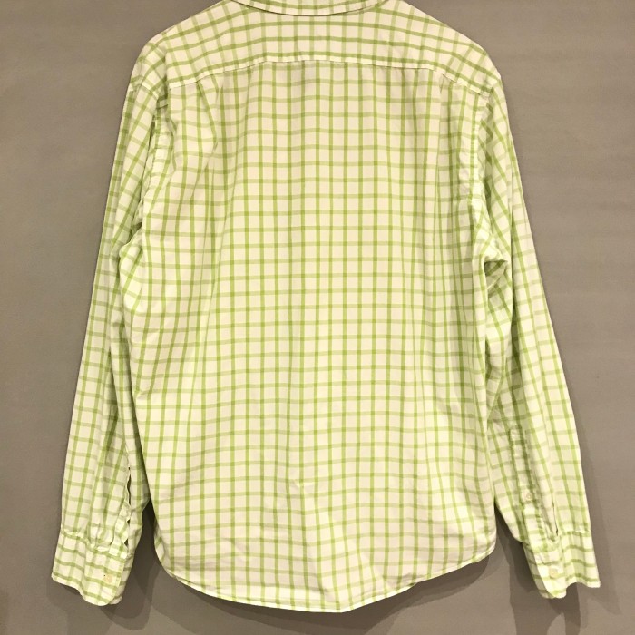 J.CREW ギンガムチェックシャツ ライムグリーン XLサイズ | Vintage.City 古着屋、古着コーデ情報を発信