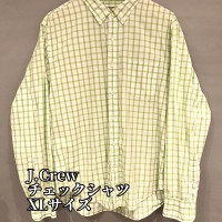 J.CREW ギンガムチェックシャツ ライムグリーン XLサイズ | Vintage.City ヴィンテージ 古着