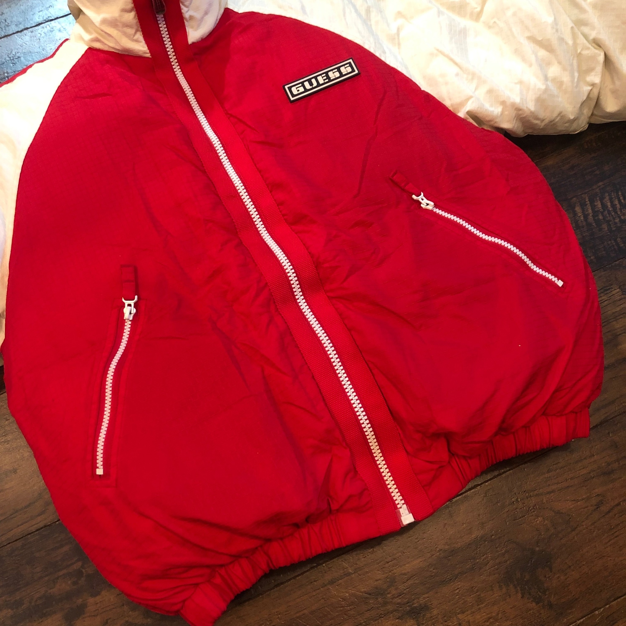90s OLD GUESS/Down Jacket/M/ダウンジャケット