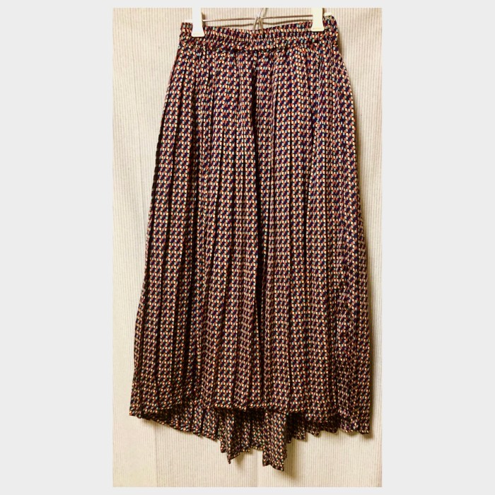 DOUBLE NAME レトロなプリーツフレアスカート | Vintage.City