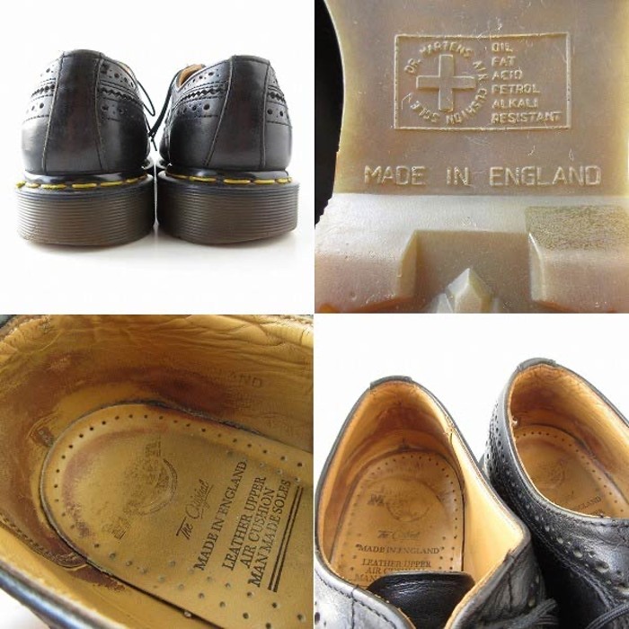 英国製 ドクターマーチン ウィングチップ シューズ 黒 UK7 25.5cm | Vintage.City 빈티지숍, 빈티지 코디 정보