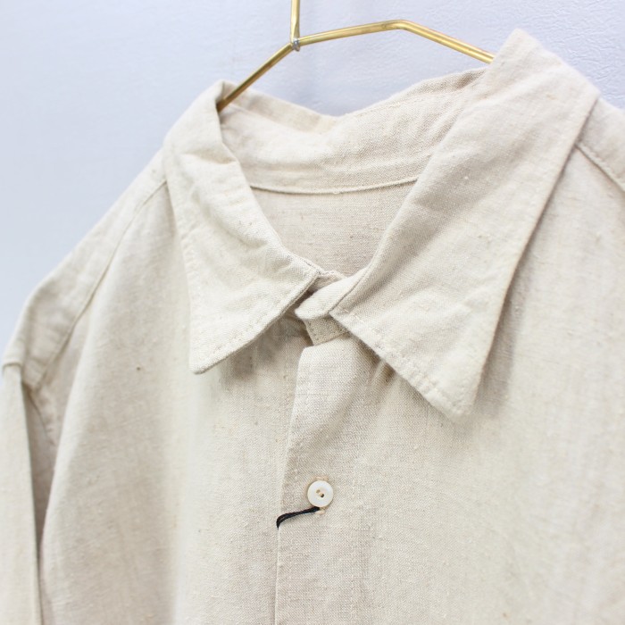 フランスアンティークリネンリメイクデザインシャツ(メンズ) | Vintage.City ヴィンテージ 古着