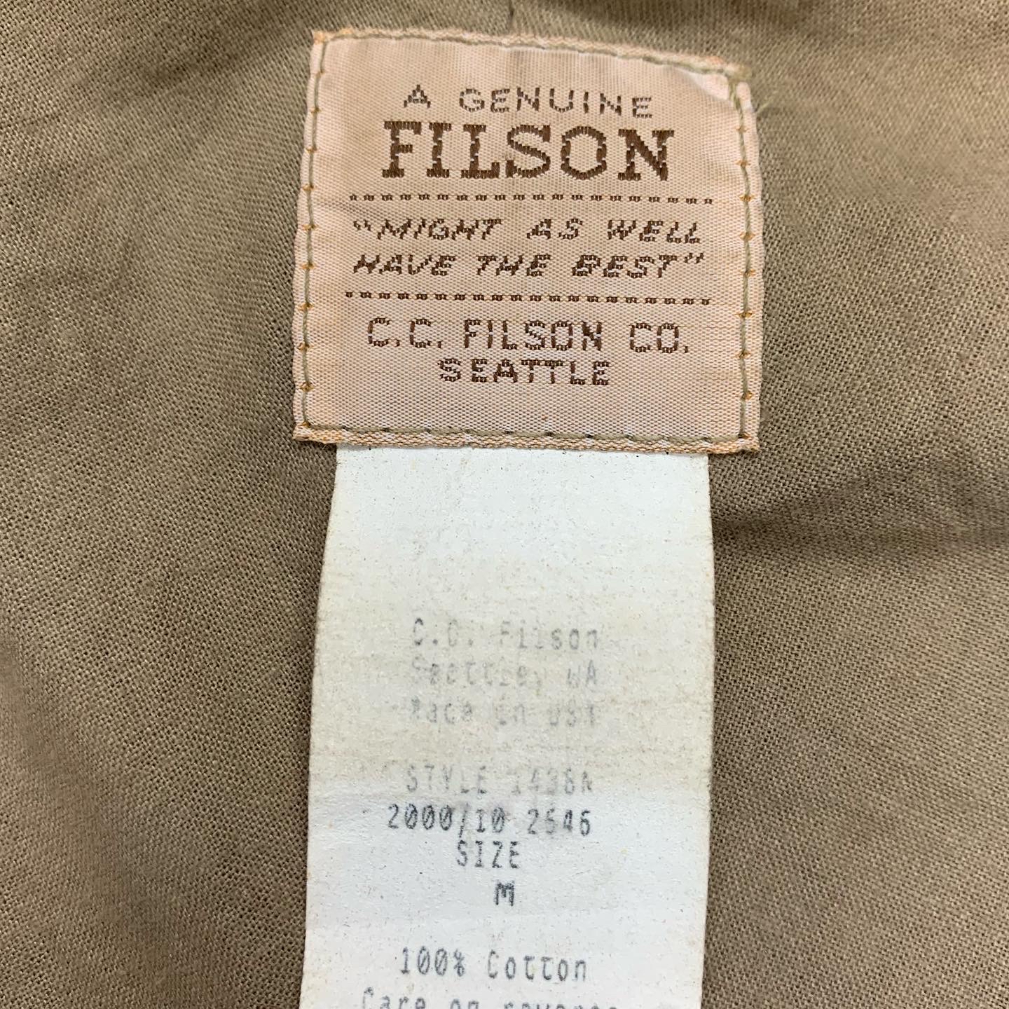 80'S C.C.FILSON ワックスコットン フード付きジャケット