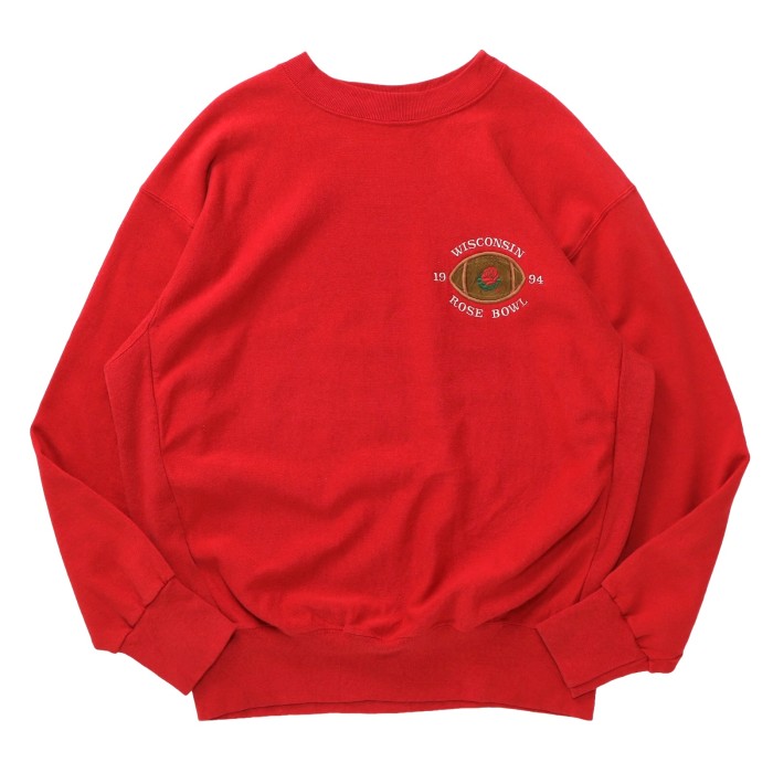 90s リバースウィーブタイプ スウェット アメフト刺繍 1994年 古着 赤 | Vintage.City ヴィンテージ 古着