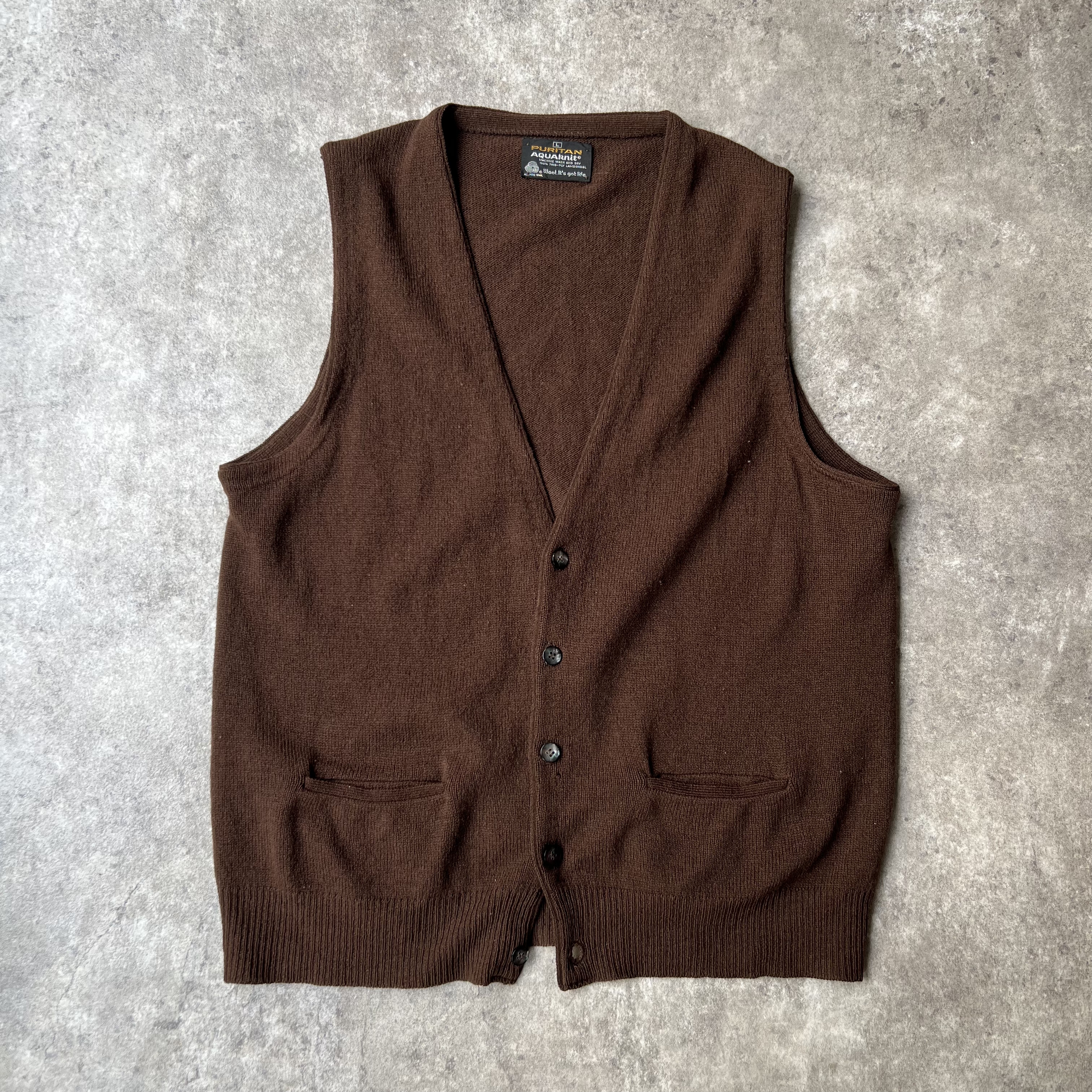 60s PURITAN wool knit vest