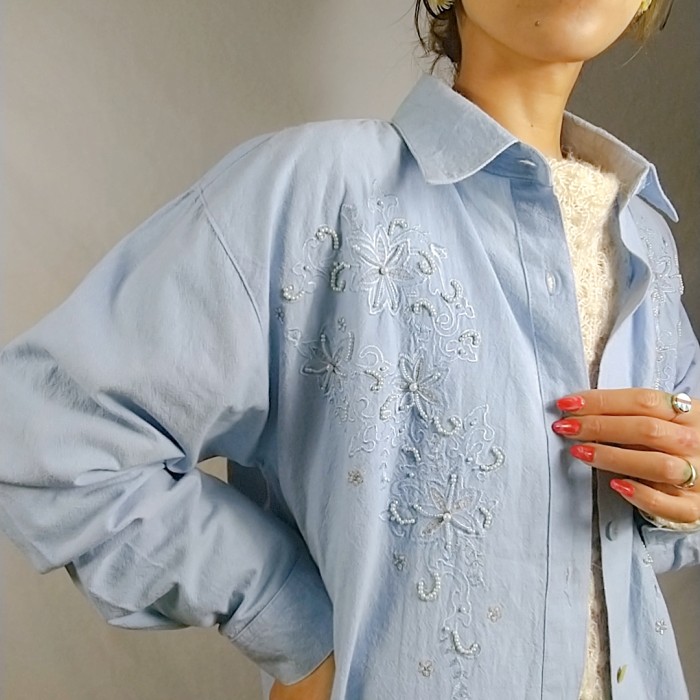 80sEmbroideryCottonShirt | Vintage.City ヴィンテージ 古着