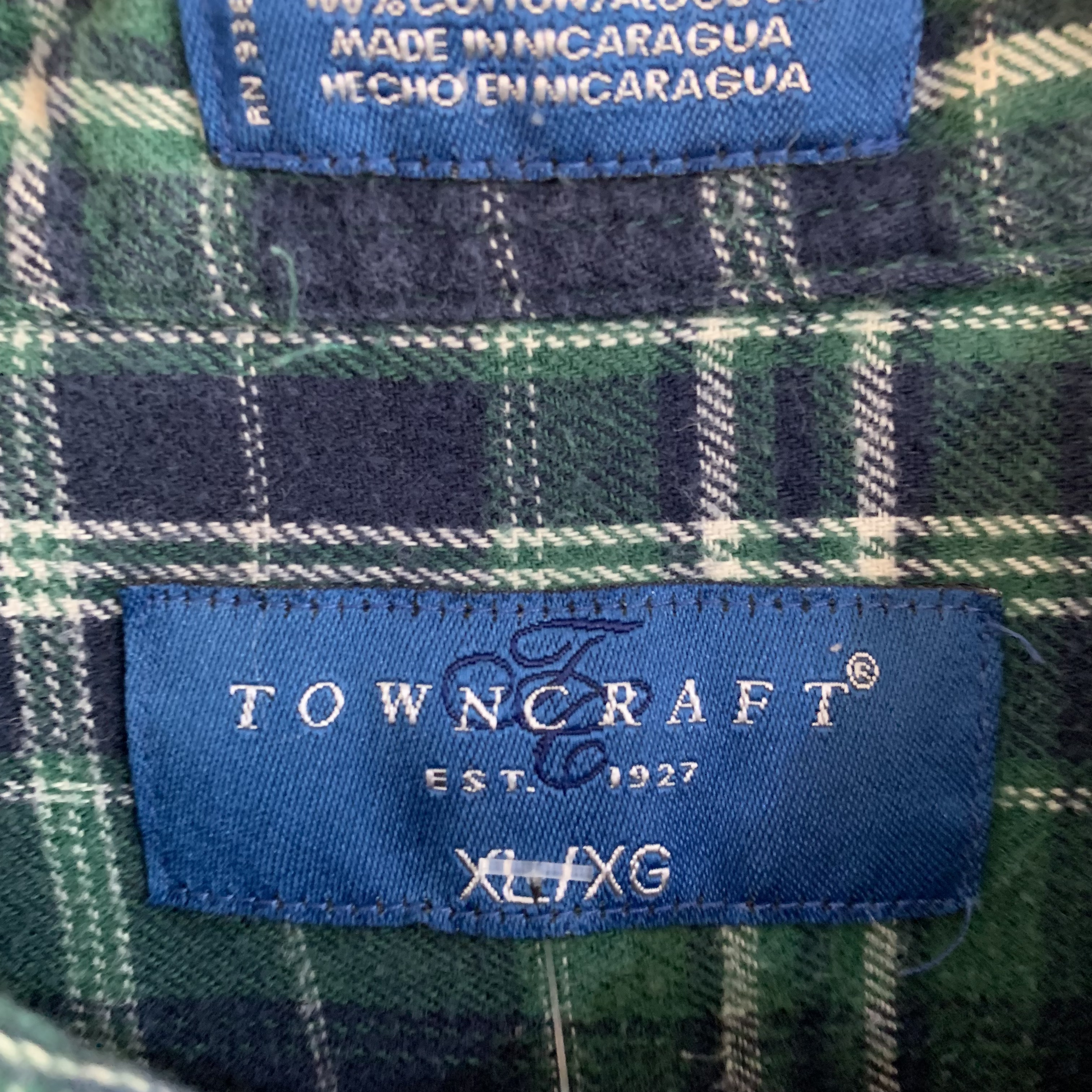 TOWNCRAFT check flannel BDshirt