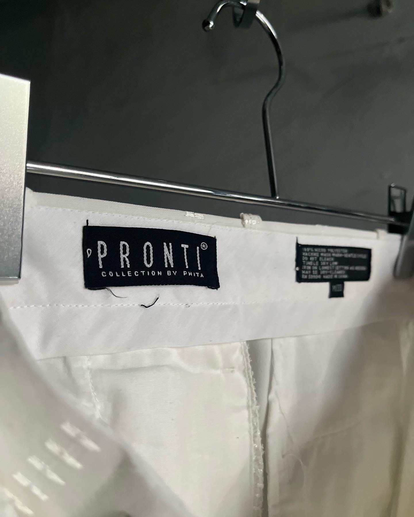 "Pronti" embroidery white 2-tack wide sl