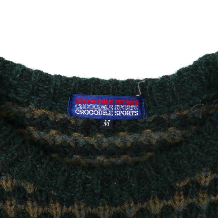 CROCODILE SPORTS 総柄ローゲージニットセーター 90s 日本製 | Vintage 