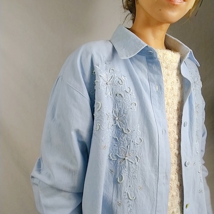 80sEmbroideryCottonShirt | Vintage.City ヴィンテージ 古着