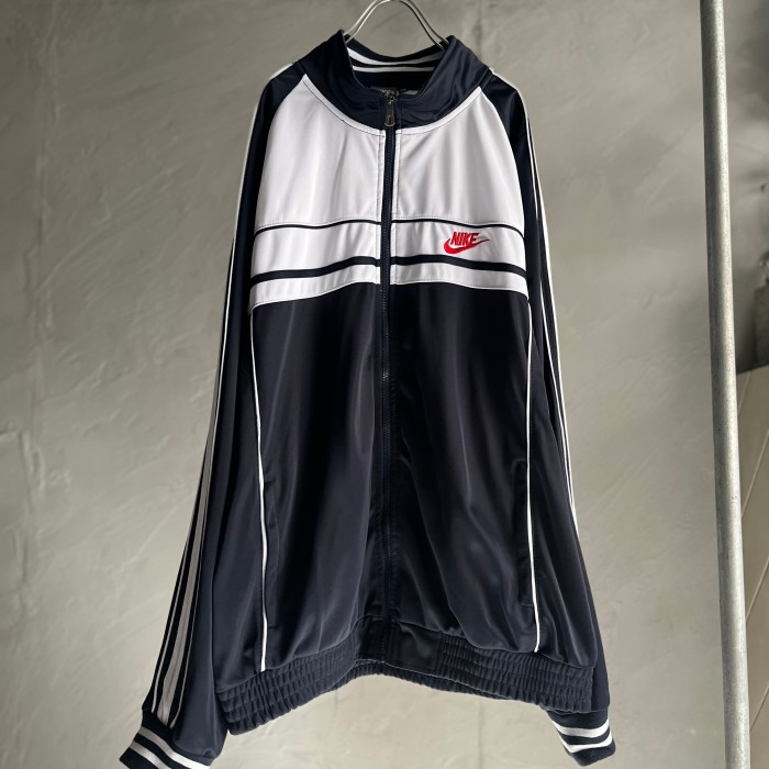 "Nike" bootleg white×navy track jacket | Vintage.City ヴィンテージ 古着