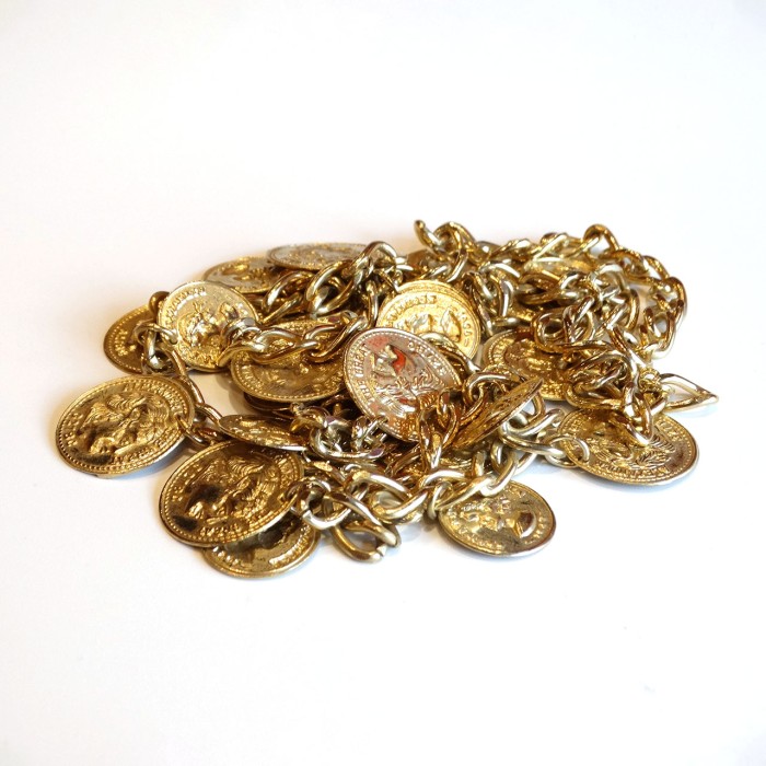 80s Vintage gold metal coin necklace | Vintage.City ヴィンテージ 古着
