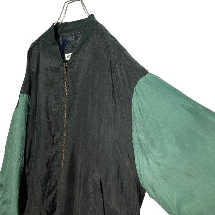 80-90s Bi-color design silk jacket | Vintage.City ヴィンテージ 古着