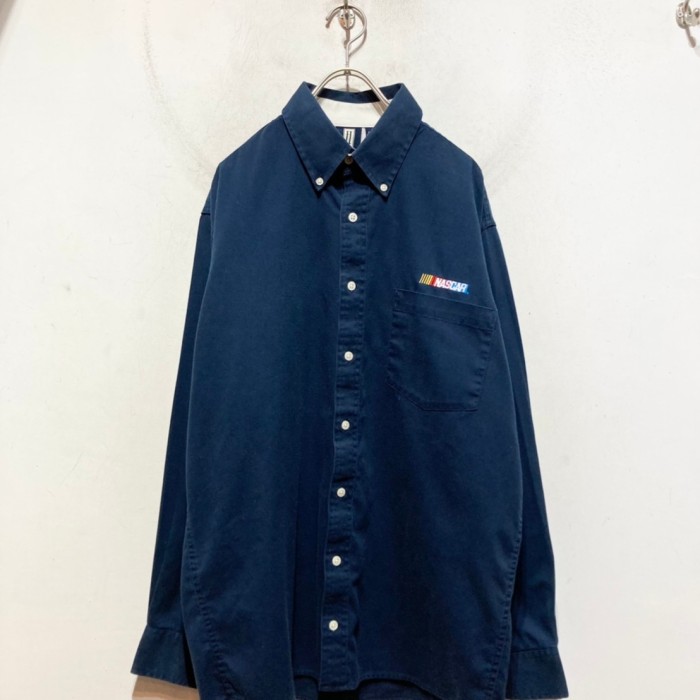 “NASCAR” L/S One Point B.D. Shirt | Vintage.City ヴィンテージ 古着