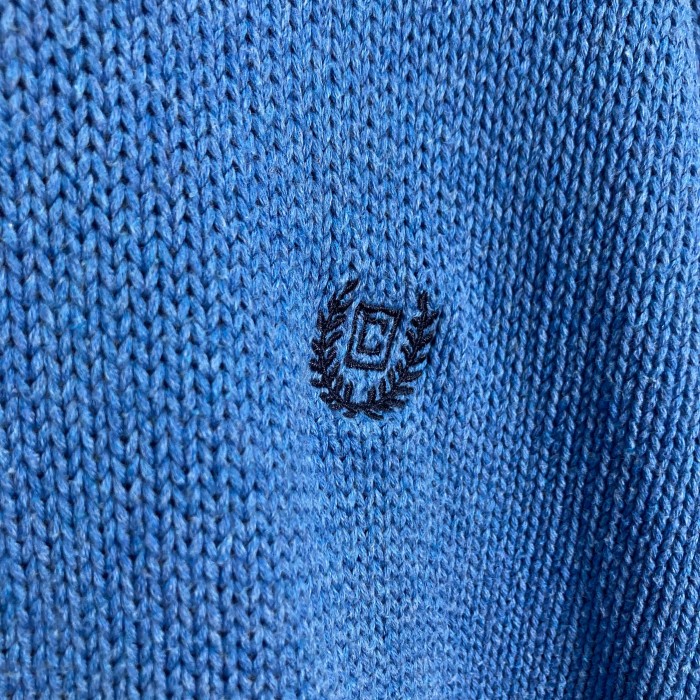 CHAPS L/S Blue cotton knit sweater | Vintage.City ヴィンテージ 古着