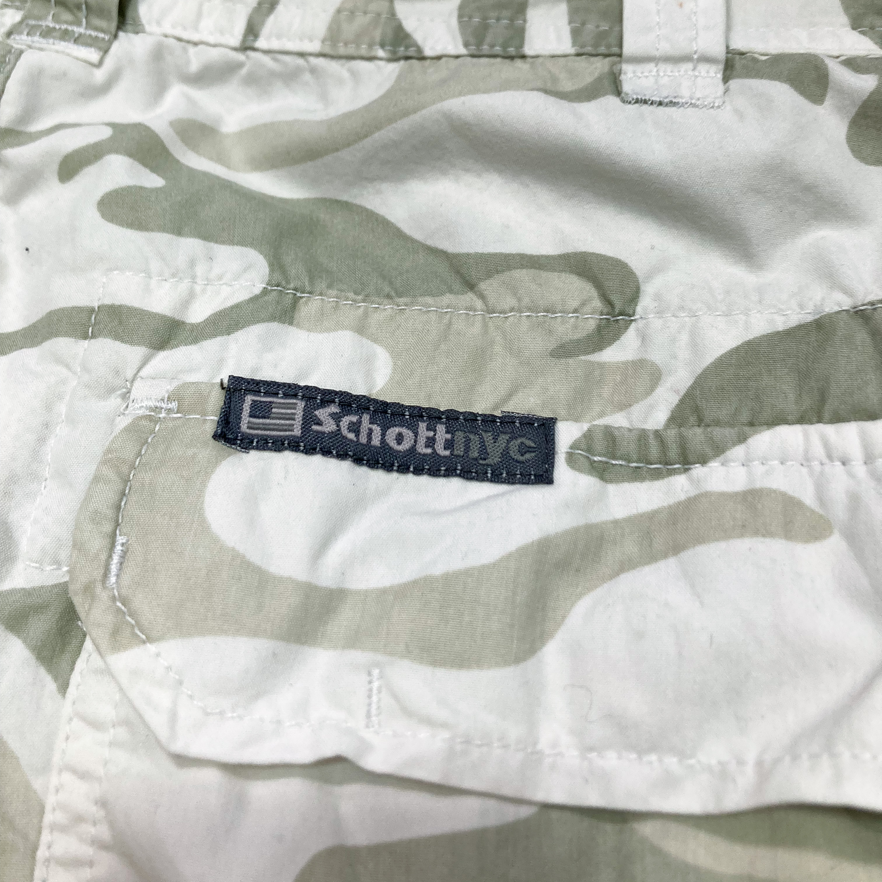 Schott N.Y.C white camo nylon pants
