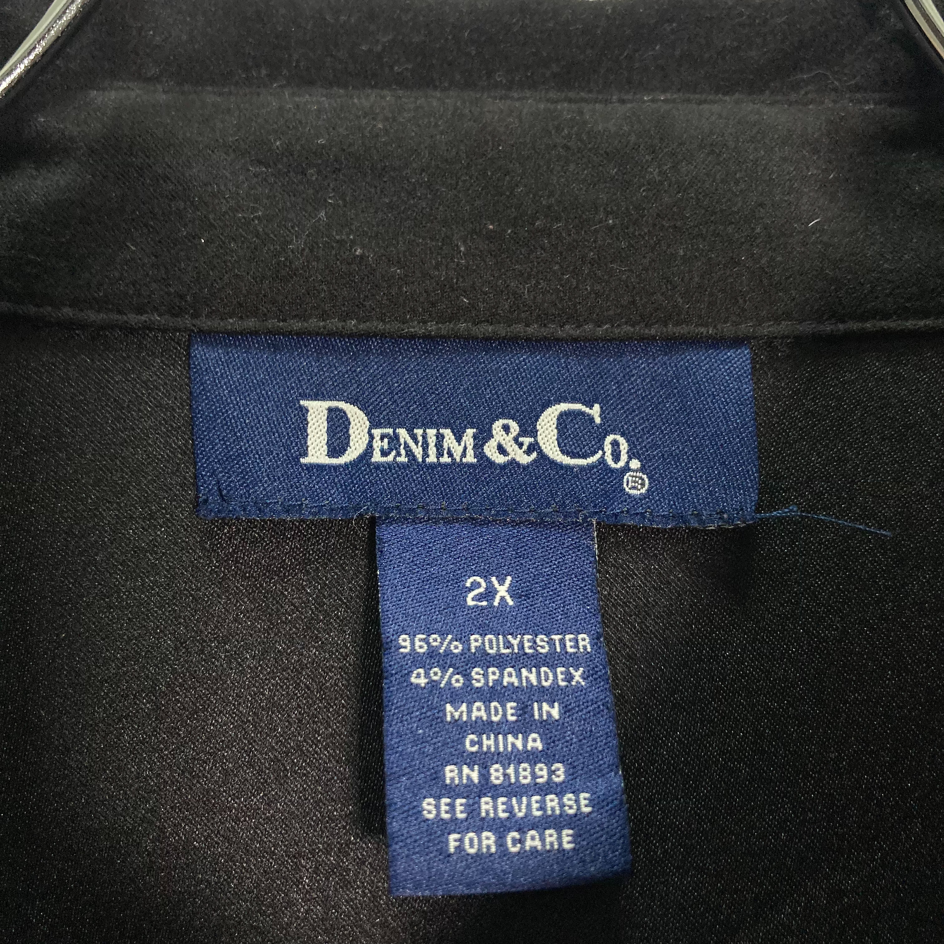 90s DENIM&Co. Bigsized fake suède shirt