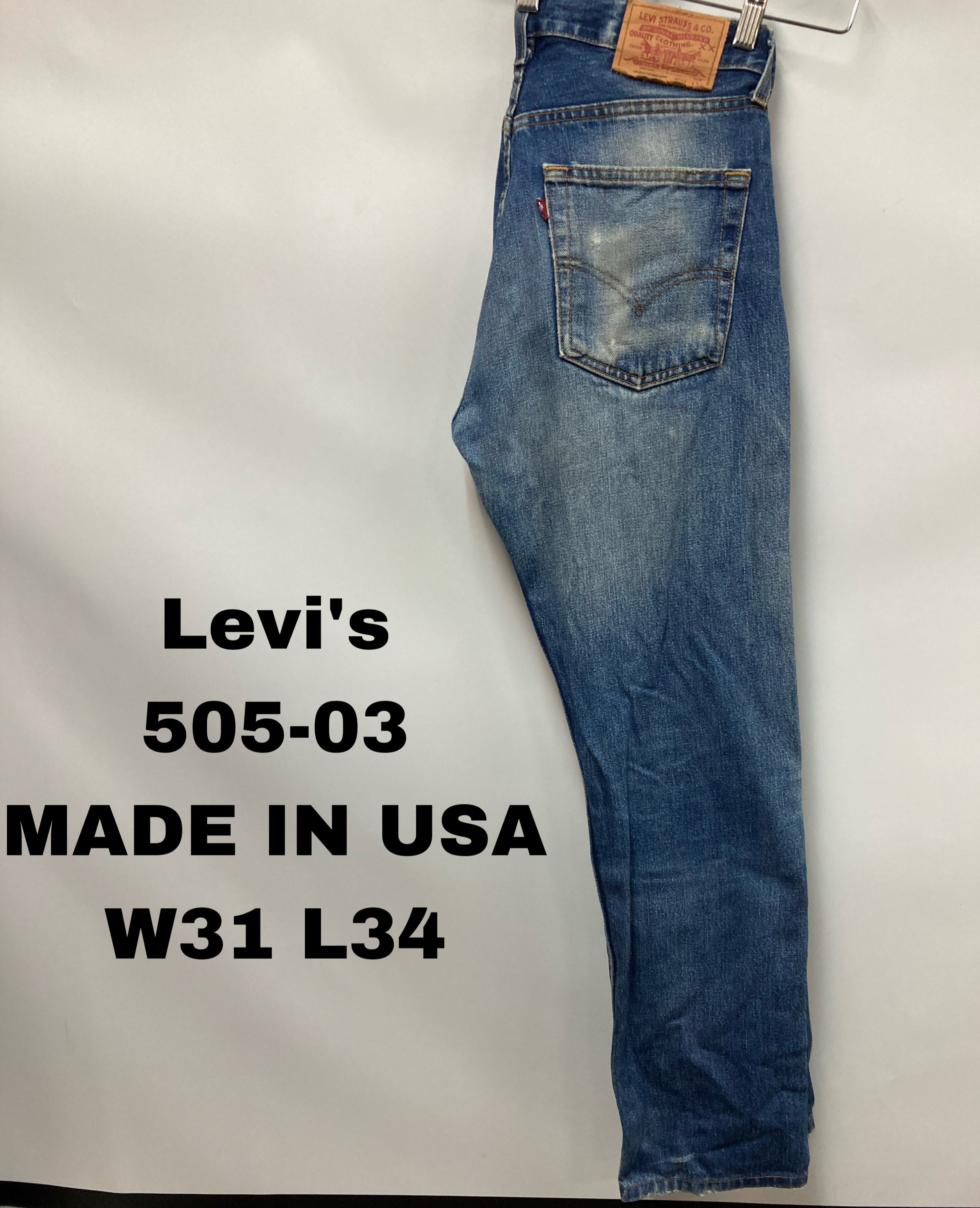 Levi’s 505 米国製ブルーデニムパンツW31 L34