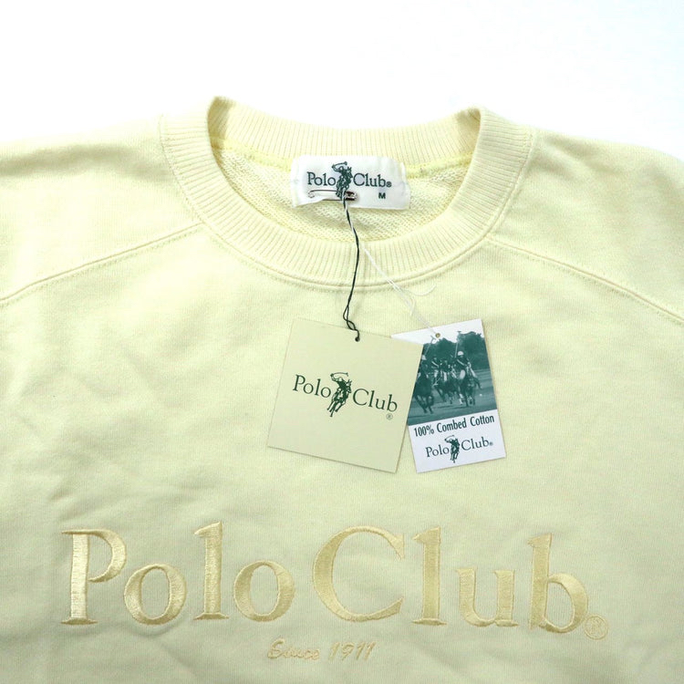 POLO CLUB クルーネックスウェット ロゴ刺繍 90s 日本製 未使用品